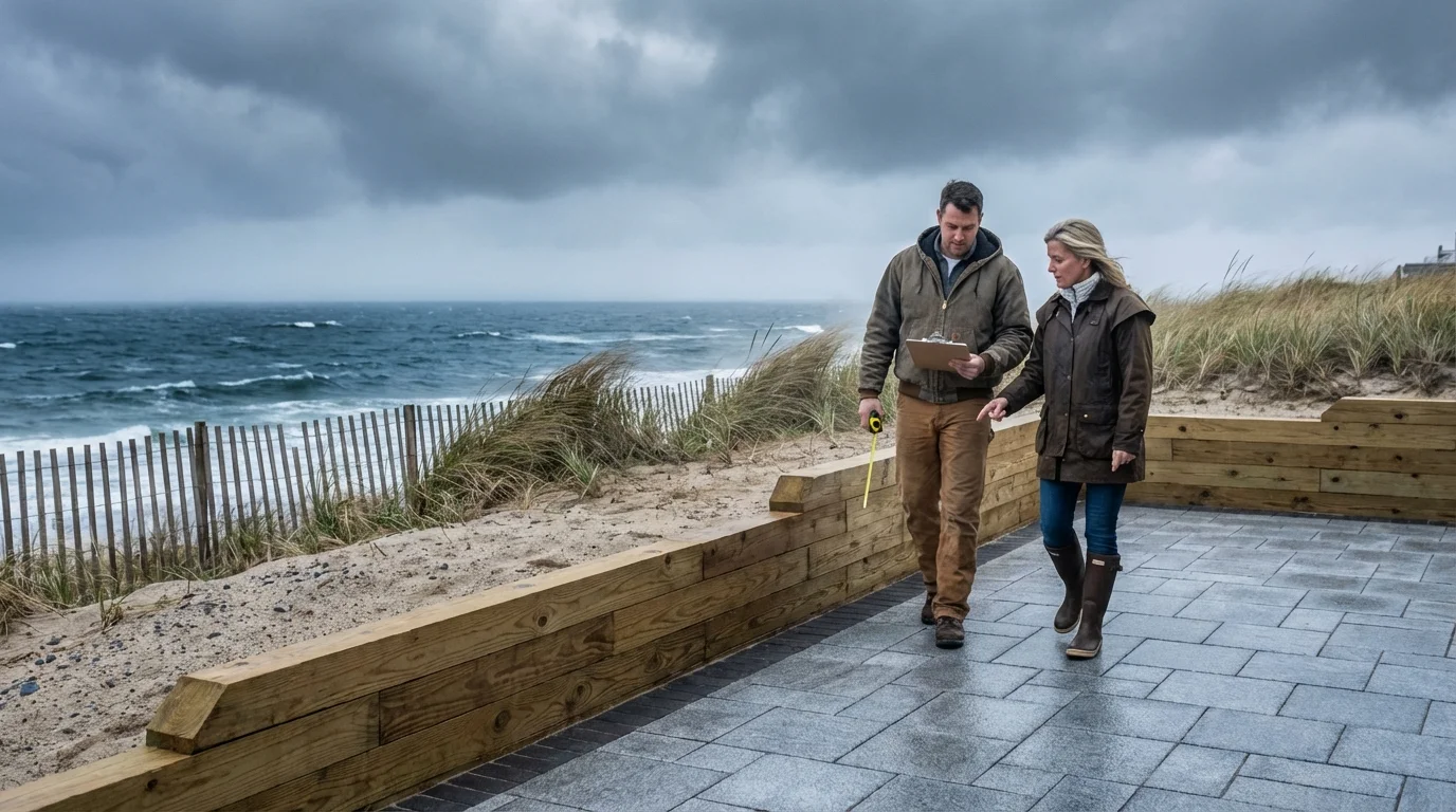 Contractor Checks for Coastal Hardscapes
