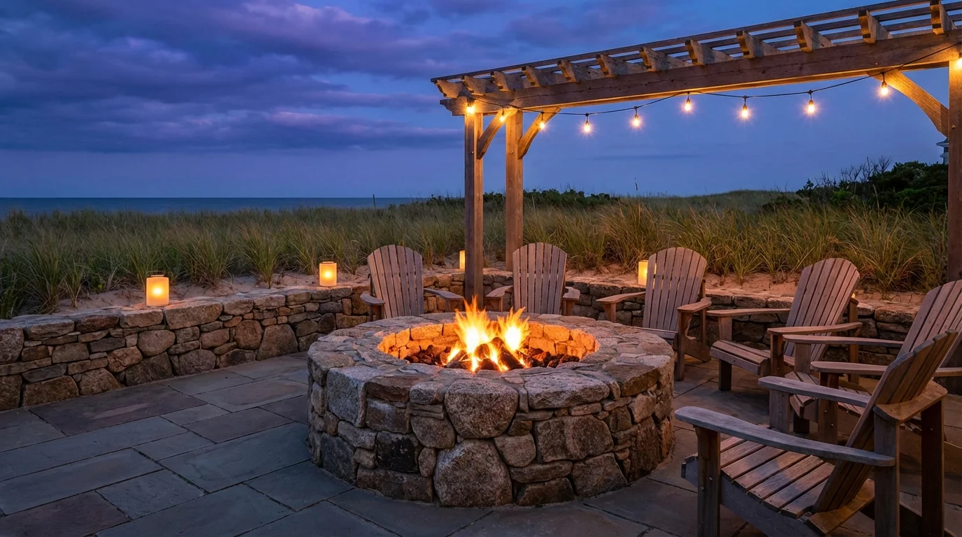 Fire Pit Designs for Coastal Evenings
